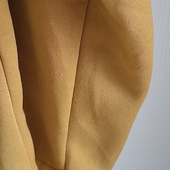 Big Chill Women's Fleece Anorak  Jacket with Sherpa Lined Hood - Mustard, size L - Picture 8 of 10